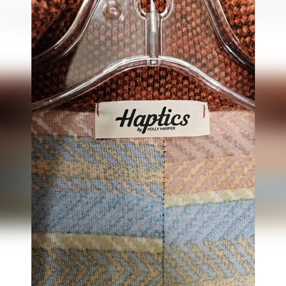 Haptics Multicolor Striped Long Sleeve Stretchy Shirt Women's Plus Size 1X NEW - Picture 9 of 10